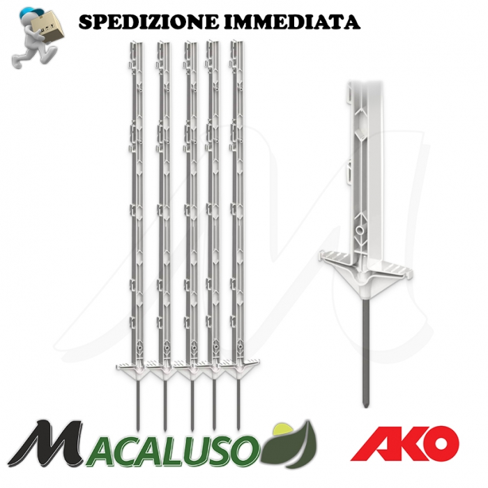 Paletto in plastica 105 cm recinzione elettrificata filo elettrico cinghiali cavalli bovini mucche Kit 5 pz