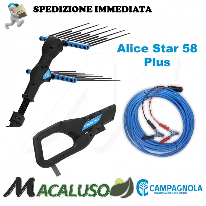 Abbacchiatore a Batteria Campagnola Alice TOP Asta Telescopica 150 cm 220 cm sferzatore