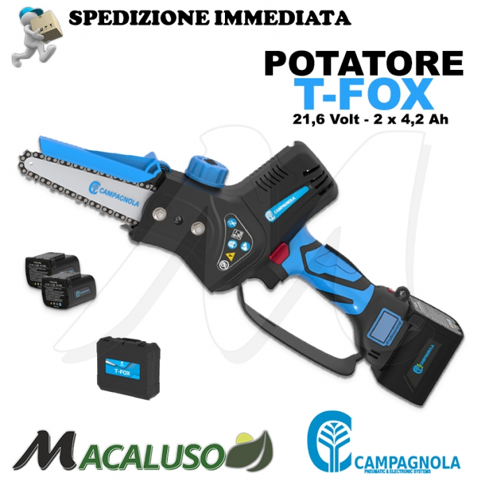 Potatore Campagnola T Fox seghetto taglia rami rifinitore motosega manuale batteria 21,6 Volt
