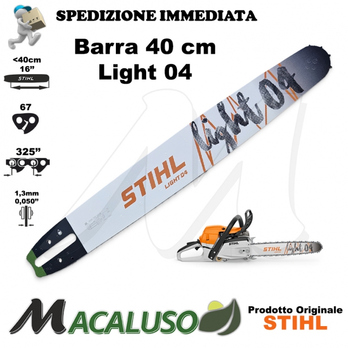 Barra Stihl 16" Cm. 40 motosega MS261 MS271 MS281 MS291 MS311 P. 325" mm.1,3 mg. 67 spranga 30030003313