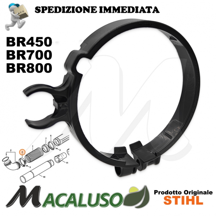 Fascetta tubo flessibile soffiatore atomizzatore Stihl BR450 BR700 BR800 42827088704
