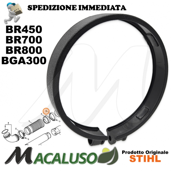 Fascetta tubo flessibile soffiatore atomizzatore Stihl BR450 BR700 BR800 BGA300 42827088703