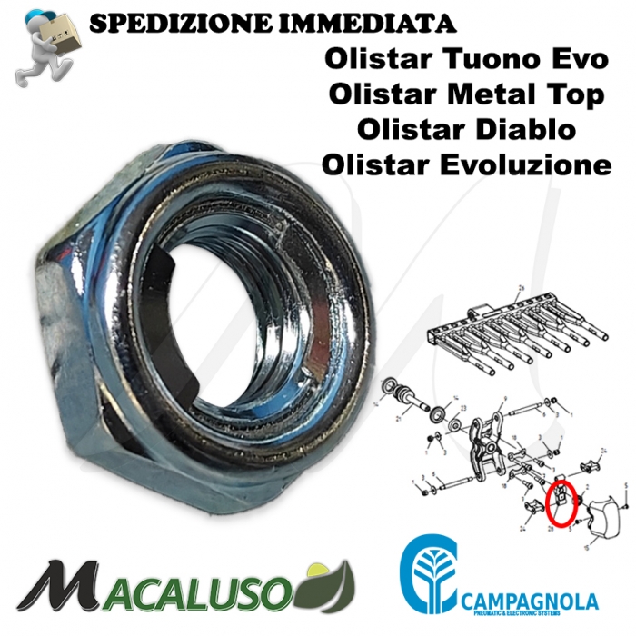 Dado oscillatore rastrelli abbacchiatori pneumatici Campagnola Olistar Tuono Evo autobloccante