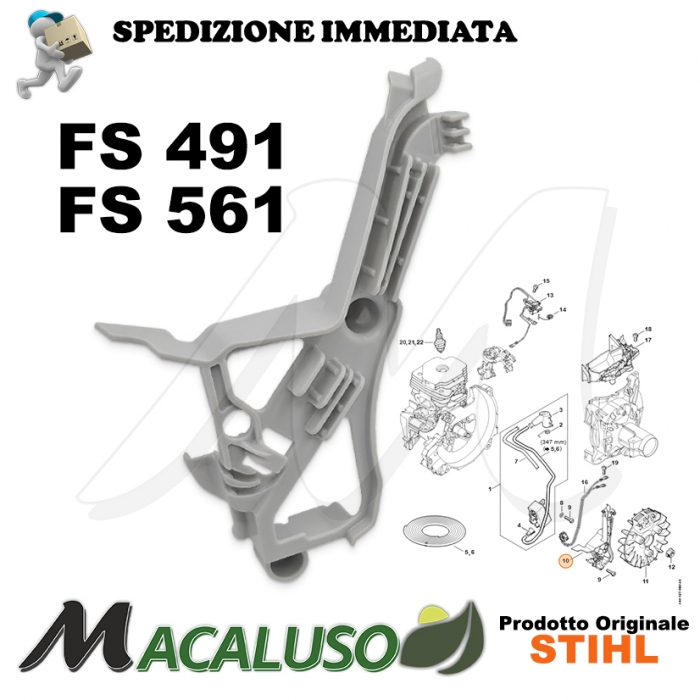 Carter passafili decespugliatore Stihl FS491 FS561 carterino plastica supporto