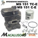 Cilindro pistone motosega Stihl MS151TC d 34 gruppo termico motore 11460201201
