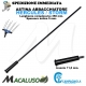 Rebbio carbonio azzurro / nero abbacchiatore Hercules 58 Storm Campagnola asta astina D. 5 mm 0193 0142