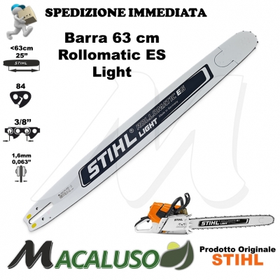 Barra Stihl 25" Cm. 63 motosega 044 MS391 MS441 passo 3/8" mm.1,6 maglie 84 spranga Rollomatic es light 30030002031
