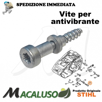 Vite antivibrante motosega Stihl MS150 MS151 MS194 MS201 perno boccola