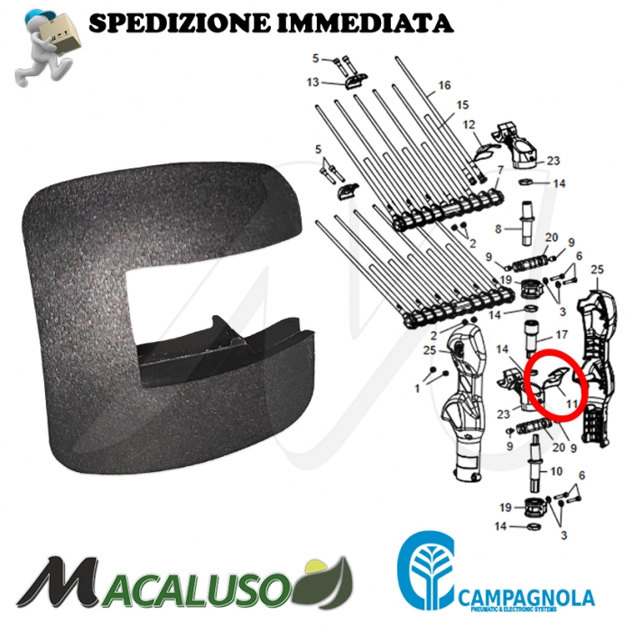 Coppetta parapolvere inferiore abbacchiatore Alice Star - Premium Campagnola tappo protezione 0132 0314