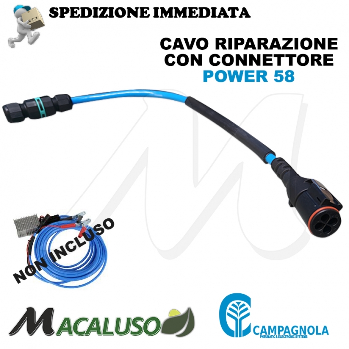 Cavo di ricambio con connettore per Power 58 Campagnola Alice Holly Icarus Hercules NEW 2020