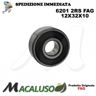 Cuscinetto a sfera 6201 2RS Fag diametro interno 12 mm esterno 32 mm spessore 10 mm radiale