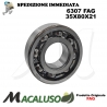 Cuscinetto a sfera 6307 Fag diametro interno 35 mm esterno 80 mm spessore 21 mm radiale
