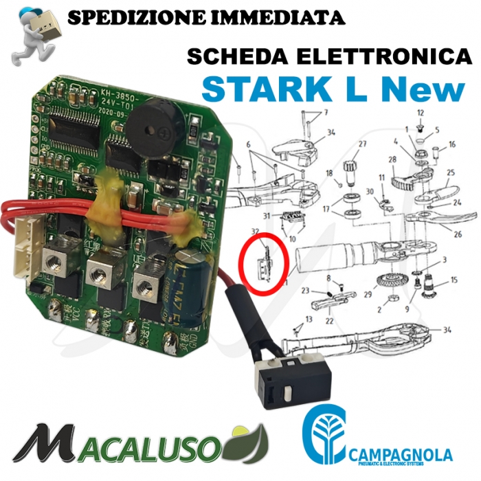 Scheda elettronica forbice Campagnola STARK L a batteria centralina