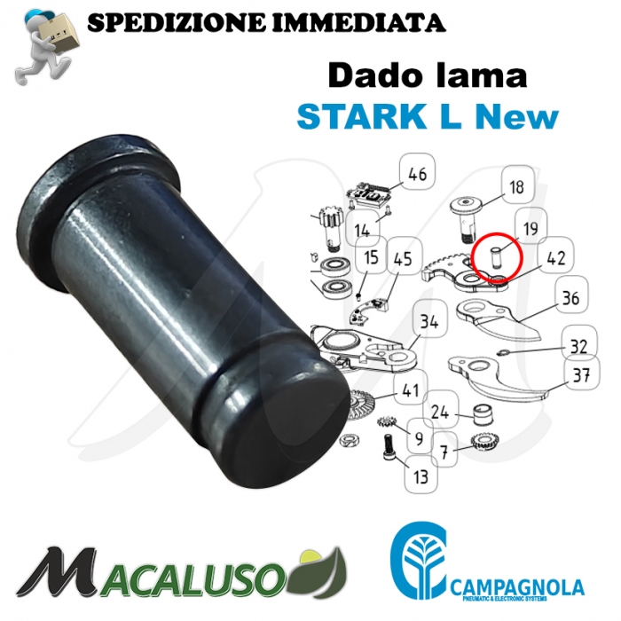 Piolino cremagliera trascinamento lama forbice Stark L New Campagnola Y125 0103