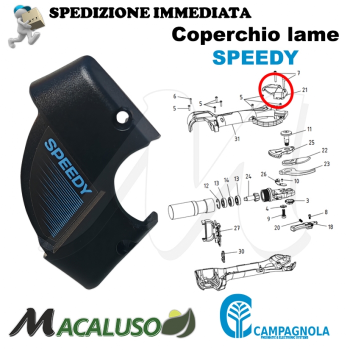 Cover cremagliera forbice Speedy Campagnola copertura carterino carter Y171 0102