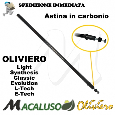 Asta carbonio abbacchiatore Oliviero Light Synthesis Classic Evolution L-Tech E-Tech astina vite e gommino
