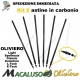 Kit 6 aste in carbonio per abbacchiatore Oliviero Light Synthesis Classic Evolution L-Tech E-Tech astina viti e gommini