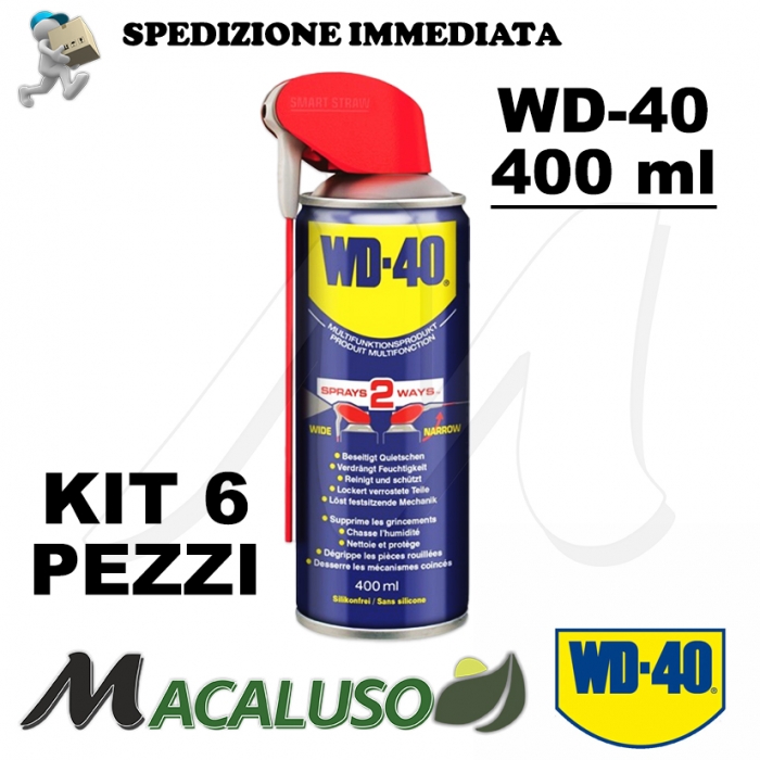 6 Lubrificante multifunzione WD 40 400ml spray miltiuso disincrostante sbloccante
