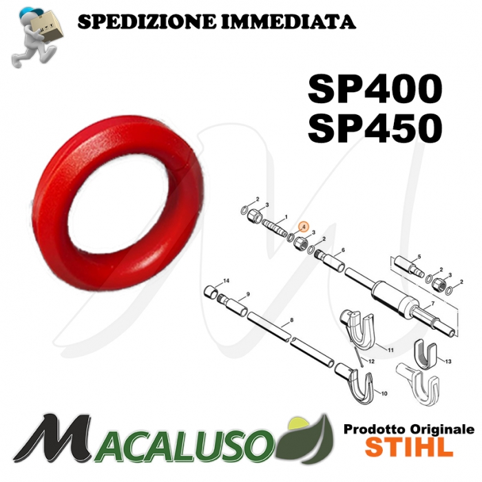 Anello rosso per giunto asta squotitore Stihl SP400 - SP450 Art.42347119001 