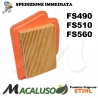 Filtro aria decespuglitore Stihl FS490C FS510C FS560C depuratore pannello 41481410300