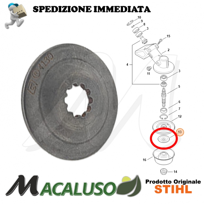 Rondella di pressione decespugliatori Stihl FR460 FR410 FS130 FS240 41307131600 disco di pressione