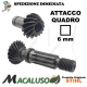 Serie pignoni coppia conica decespugliatore Stihl FS400 FS450 FS480 41286407302