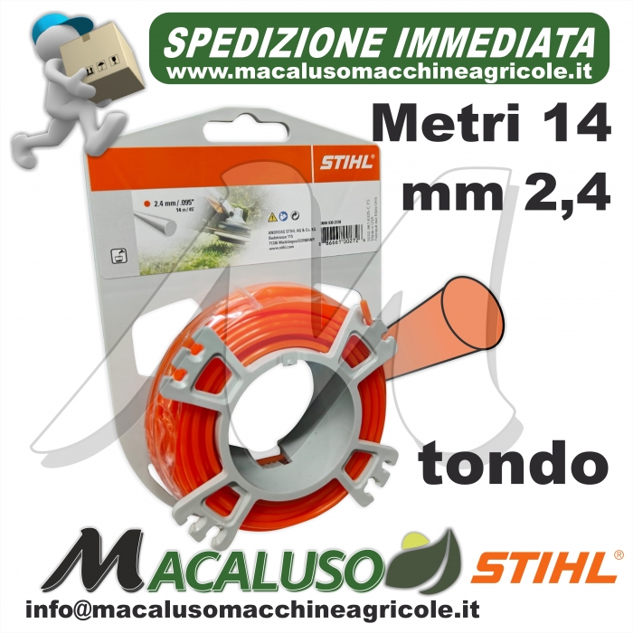 Filo nylon Stihl tondo mm.2,4 x 15,2 mt. 00009302243 decespugliatore