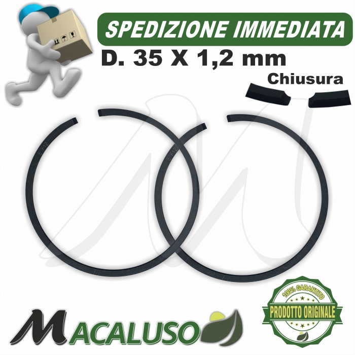 Kit 2 fascia elastica D 35 x 1,2 decespugliatore FS94 FS120 tagliasiepi kombi Stihl segmento 41490343005