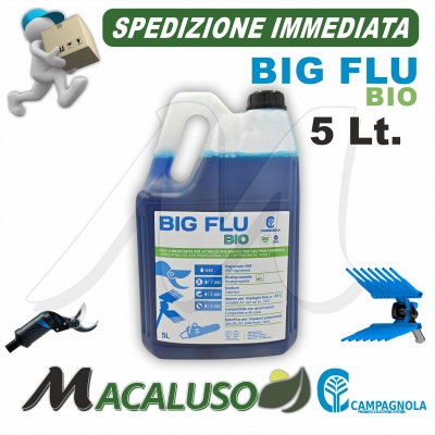 Olio Big Flu Bio Campagnola 5 lt. lubrificante abbacchiatore pneumatico abbacchiatori