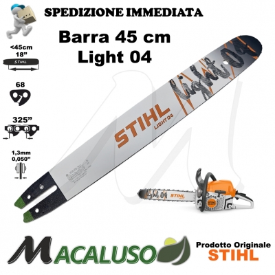 Barra Stihl 18" Cm. 45 motosega MS231 MS251 P. 325" mm.1,3 mg. 68 spranga 30050087017