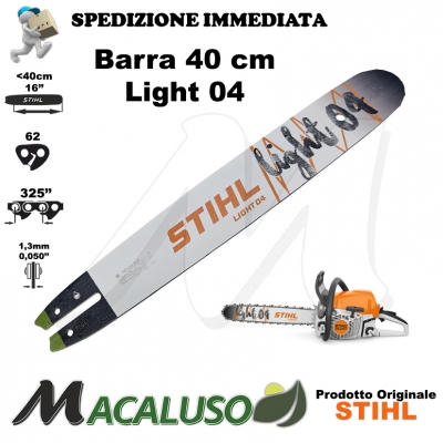 Barra Stihl 16" Cm. 40 motosega MS231 MS251 P. 325" mm.1,3 mg. 62 spranga 30050007013