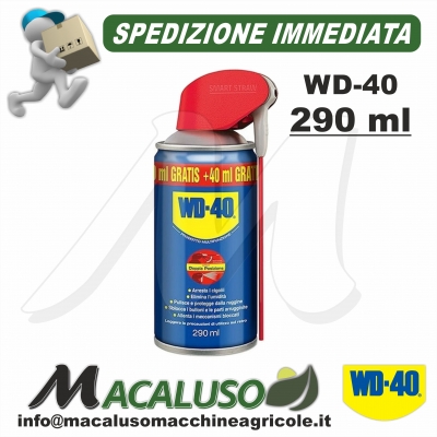 LUBRIFICANTE MULTIFUNZIONE WD 40 250 ML + 40 ML SPRAY MILTIUSO DISINCROSTANTE SBLOCCANTE