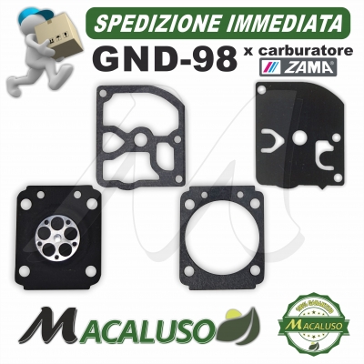 Serie membrane carburatore Zama GND-98 motosega decespugliatore gnd98 guarnizioni