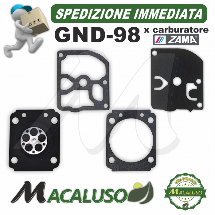 Serie membrane carburatore Zama GND-98 motosega decespugliatore gnd98 guarnizioni