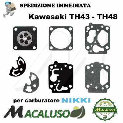 Serie membrane carburatore Nikki decespugliatore TH43 TH48 KAWASAKI guarnizioni