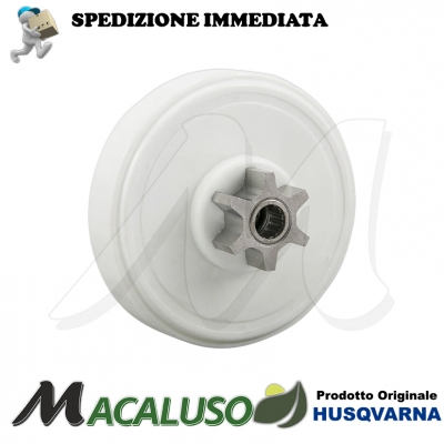 Ruota dentata ingranaggio motosega elettrosega ad. McCulloch Husqvarna passo 3/8" 6 denti 380105