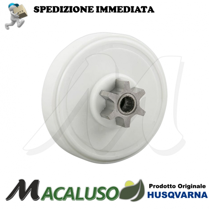 Ruota dentata ingranaggio motosega elettrosega ad. McCulloch Husqvarna passo 3/8" 6 denti 380105