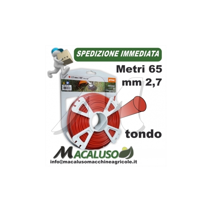 Filo nylon Stihl tondo mm.2,7 x 68 mt. 00009302343 decespugliatore