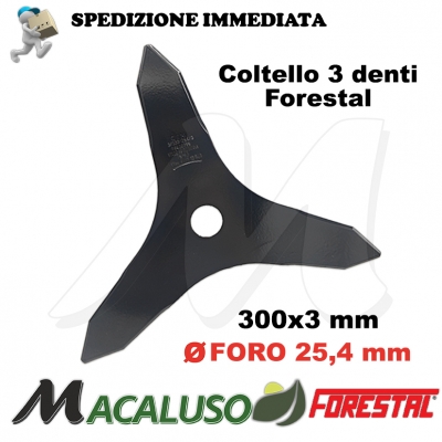 Disco professionale Forestal a 3 denti mm.305x25,4x3 lama decespugliatore