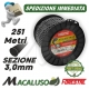 Filo nylon decespugliatore Forestal Tondo mm. 3,0 x 251 metri tipo Stihl husqvarna