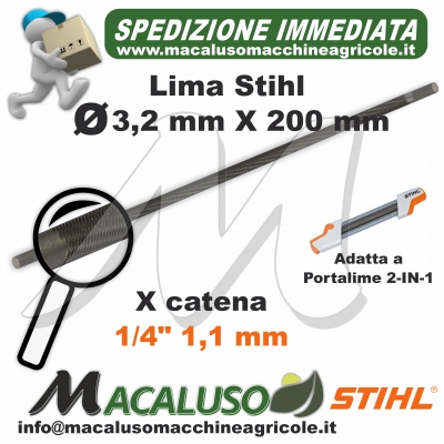 Lima o Tondino Stihl 7/8 mm.3,2 affilatura catena motosega 00008936401